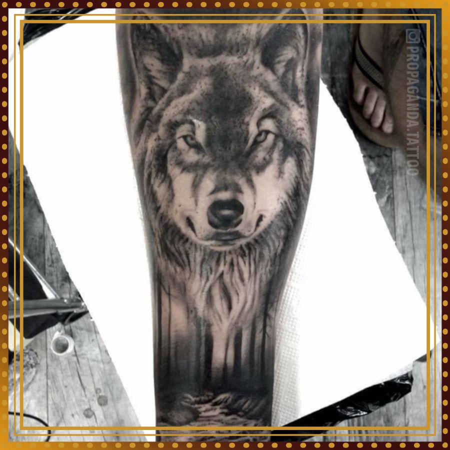 Wilk / wilki / wilczek - motywy tatuażu, wzory tatuażu, projekty tatuażu, galeria motywów, galeria tatuaży, portfolio. Studio Tatuażu i Piercingu Poznań